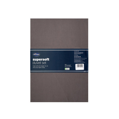 Silentnight Supersoft Duvetset Double Size Charcoal