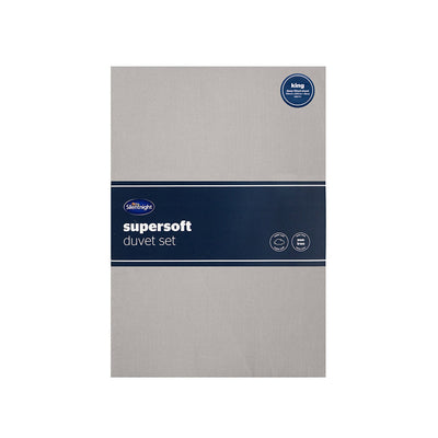Silentnight Supersoft Duvetset King Size Grey