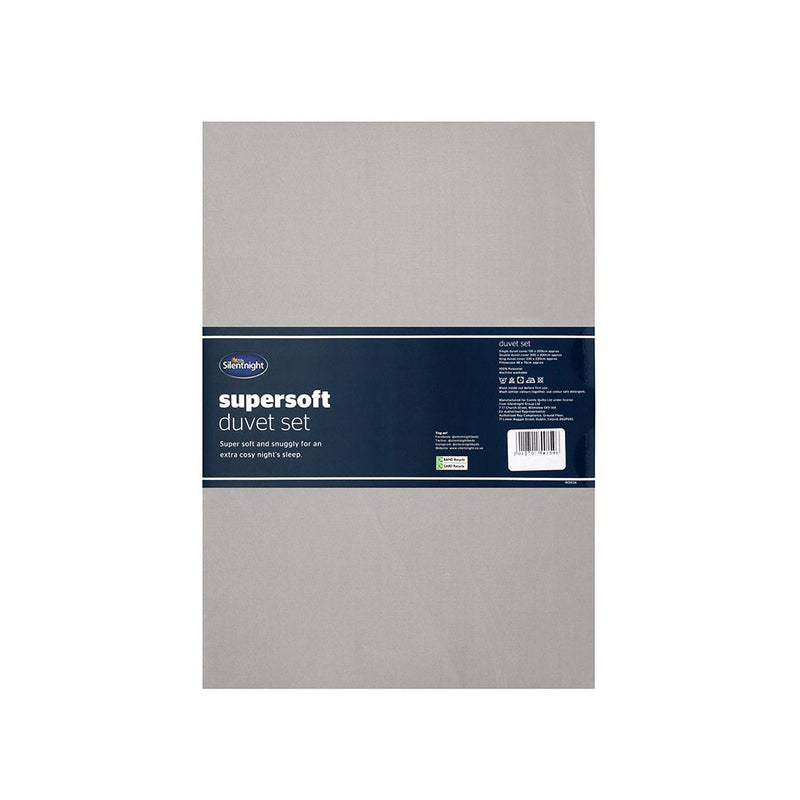 Silentnight Supersoft Duvetset King Size Grey