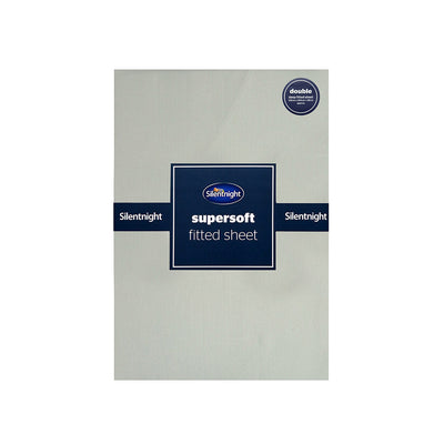 Silentnight Supersoft Fitted Sheet Double Size Sage