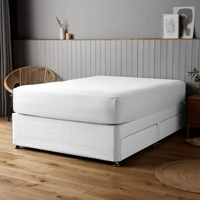 Silentnight Supersoft Fitted Sheet Double Size White