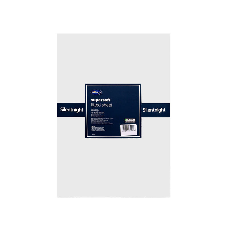 Silentnight Supersoft Fitted Sheet Double Size White