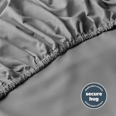 Silentnight Supersoft Fitted Sheet Double Size Charcoal