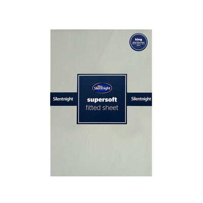 Silentnight Supersoft Fitted Sheet King Size Sage