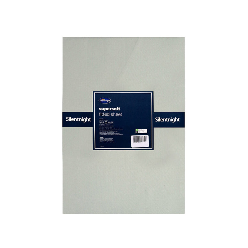 Silentnight Supersoft Fitted Sheet King Size Sage
