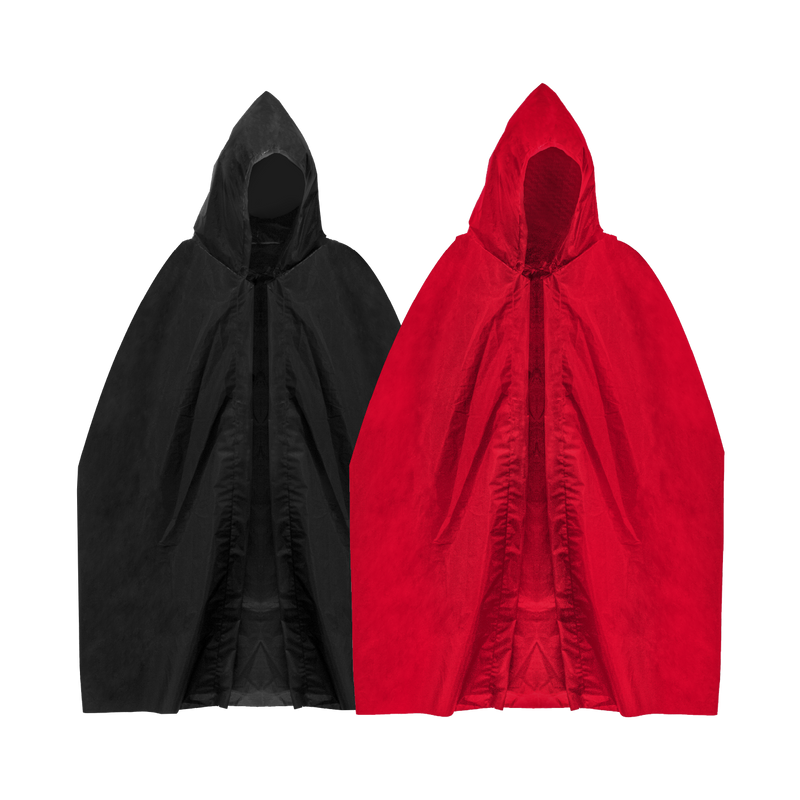 Hooded Cape Red And Black