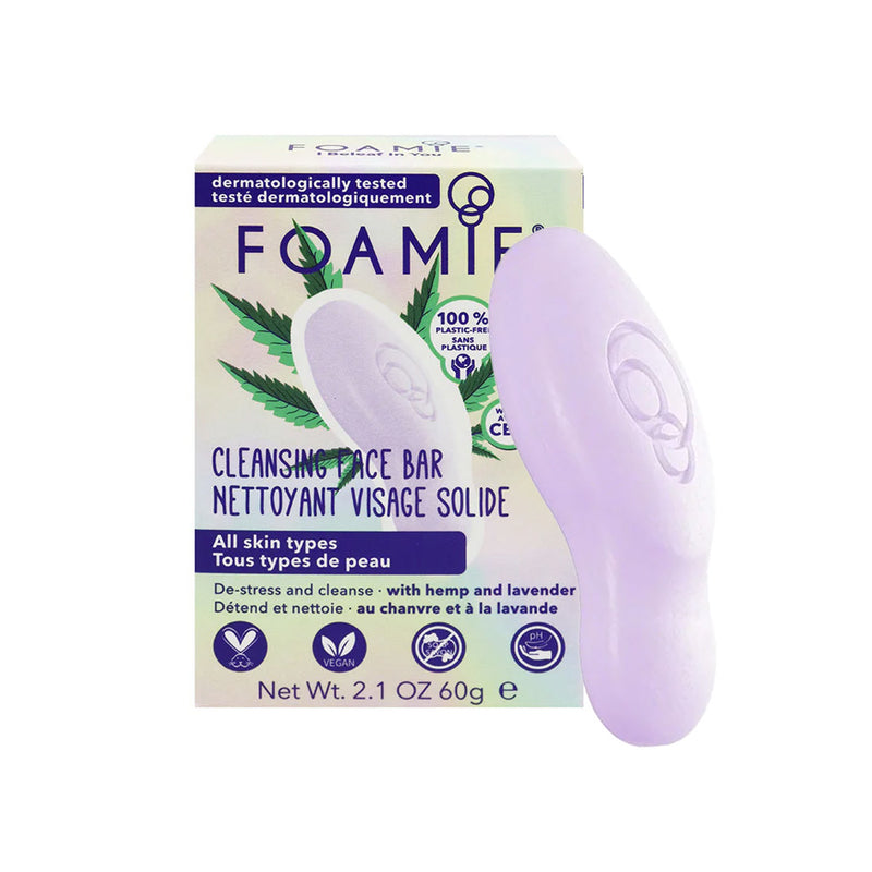 Foamie Cleansing Face Bar Hemp & Lavender Oil 60g