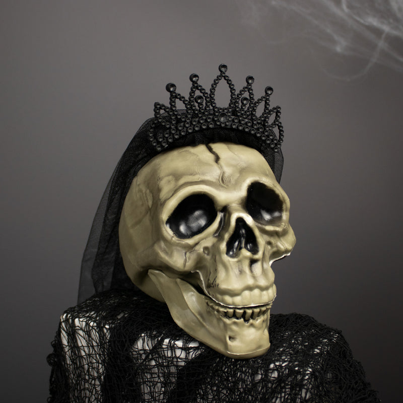 Halloween Headband With Veiled Tiara Diademe Voile 13.4x4.9x62.5cm