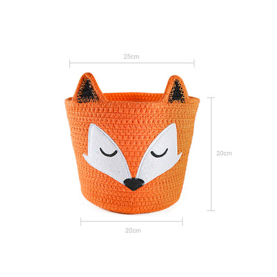 Animal Storage Cotton Foldable Organizer Basket Unicorn & Fox