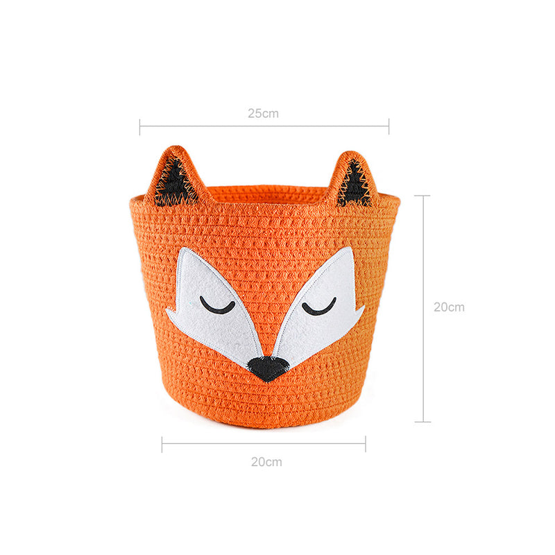Animal Storage Cotton Foldable Organizer Basket Unicorn & Fox
