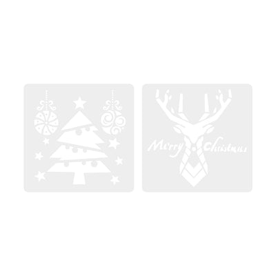 Reusable Christmas Cake Stencils 2Pack