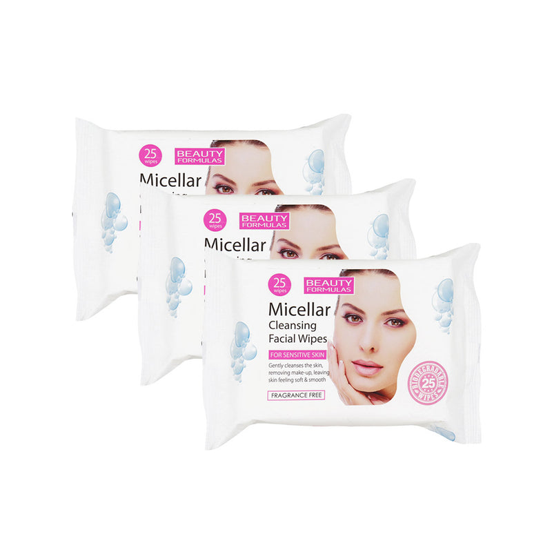 Beauty Formulas Micellar Cleansing Facial Wipes Sensitive 25S