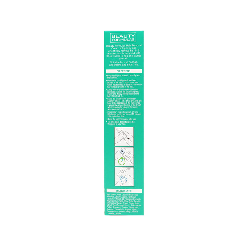 Beauty Formulas Hair Removal Cream Moisturising 100ML
