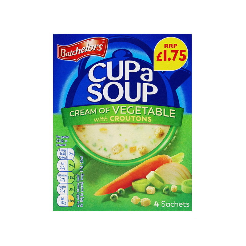 Batchelors Cup A Soup Cream Vegetable 4Pack