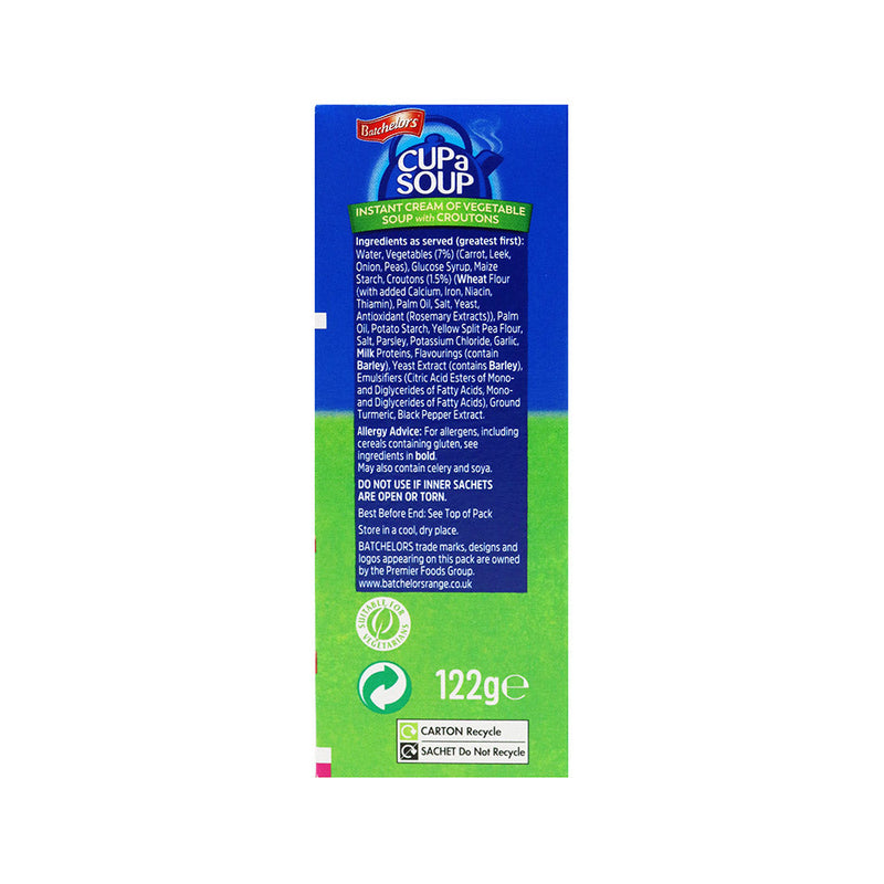 Batchelors Cup A Soup Cream Vegetable 4Pack