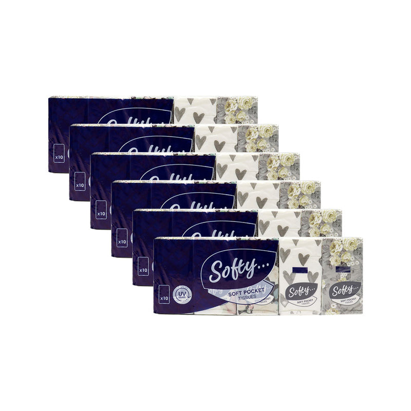 Softly Pocket Tissues 3PLY 10Pack