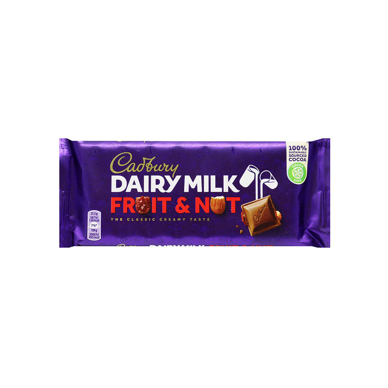 Cadbury Dairy Milk Fruit & Nut Chocolate Bar 110g