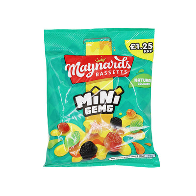 Maynards Bassetts Mini Gems Fruit Flavour 130g x 3Pack