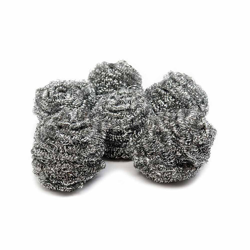 Spiral Stainless Steel Scourers 6Pack