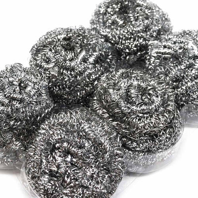 Spiral Stainless Steel Scourers 6Pack