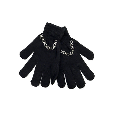 Kids Gloves with Chain Decoration
