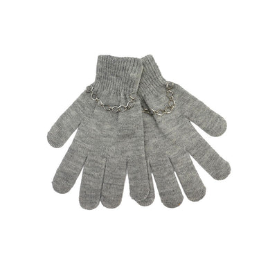 Kids Gloves with Chain Decoration