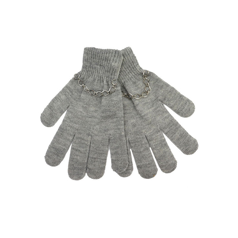 Kids Gloves with Chain Decoration