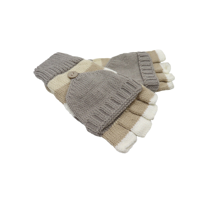 Kids Knit Gloves With Buttom 20CM