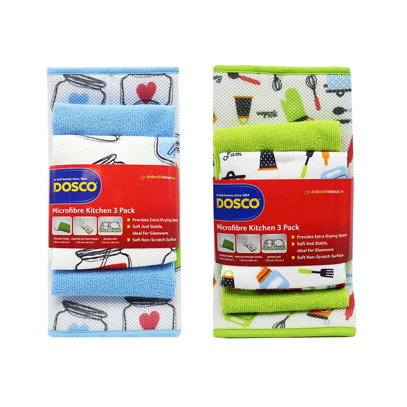 Microfibre Kitchen Towel Set 3Pack x 2PK