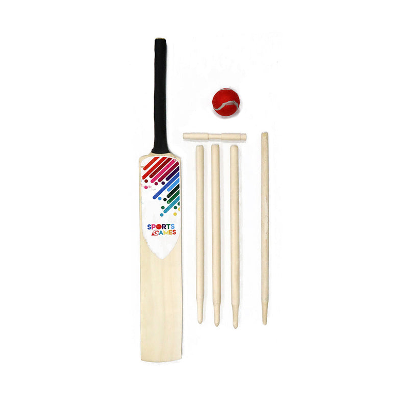 Wooden Cricket Bat and Ball Set