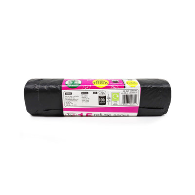Tidyz 15 Refuse Sacks With Tie Handles 100L