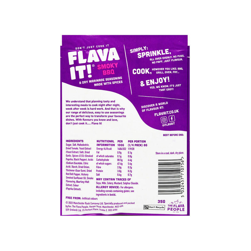 Flava It Smoky BBQ Marinade Seasoning 35g