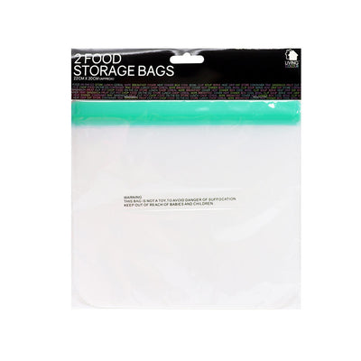 Reusable Food Storage Bag Pack of 2 x 2Pack