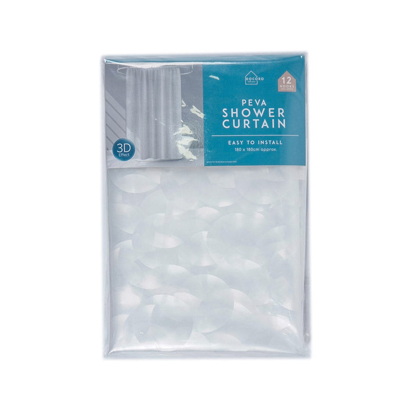 3D Fish Scale Peva Shower Curtain 180cmx180cm