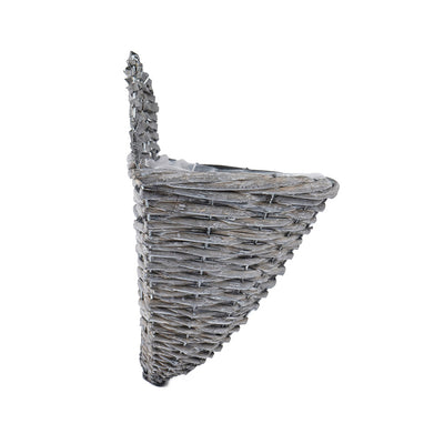Rustic Woven Heart Wall Mounted Planting Basket