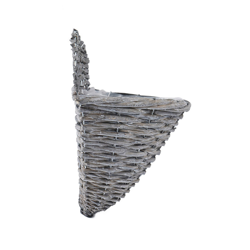 Rustic Woven Heart Wall Mounted Planting Basket