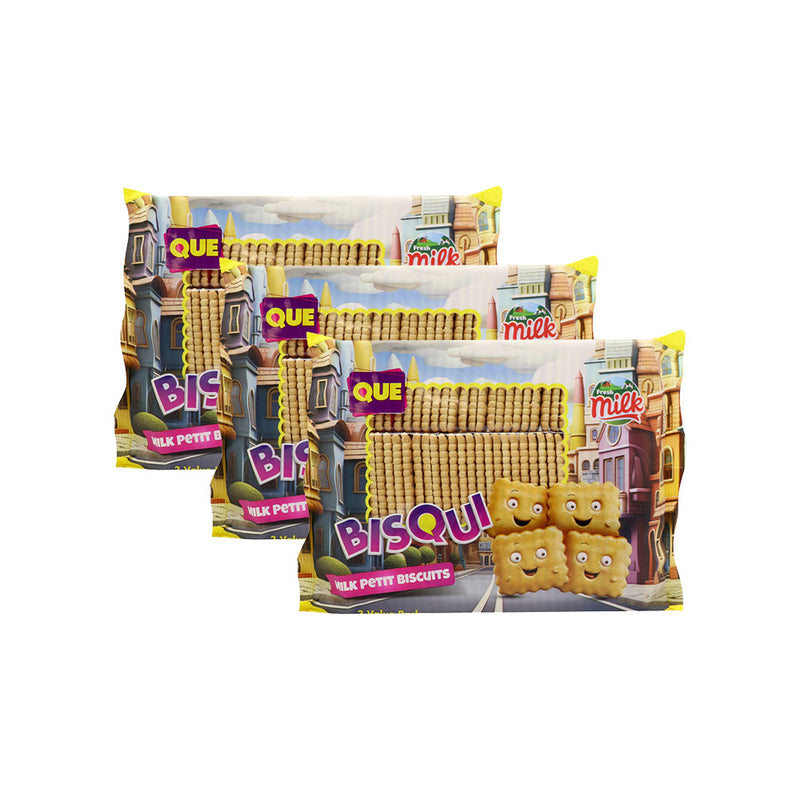 QUE Bisqui Milk Petit Biscuit x 3Pack