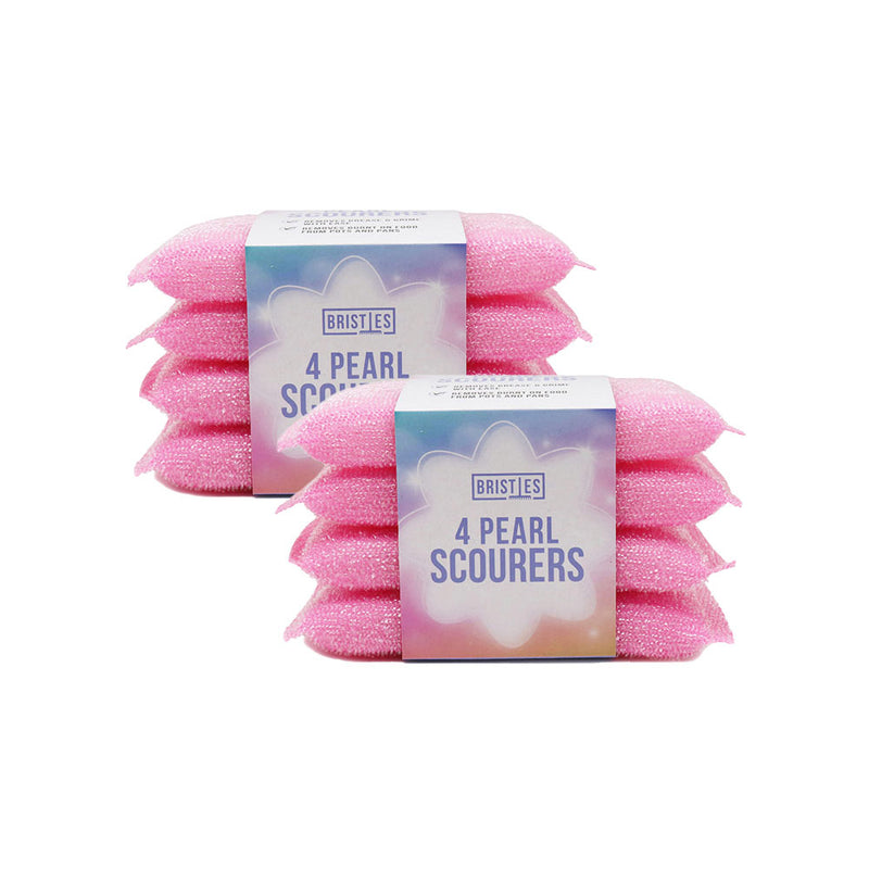 Pink Clean & Shine Pearl Scourers 4Pack