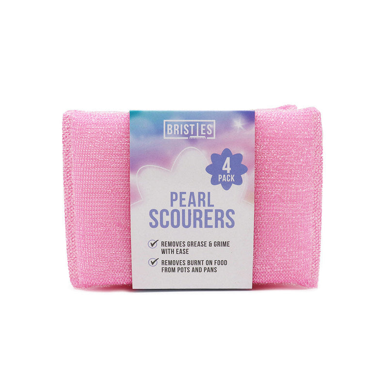 Pink Clean & Shine Pearl Scourers 4Pack