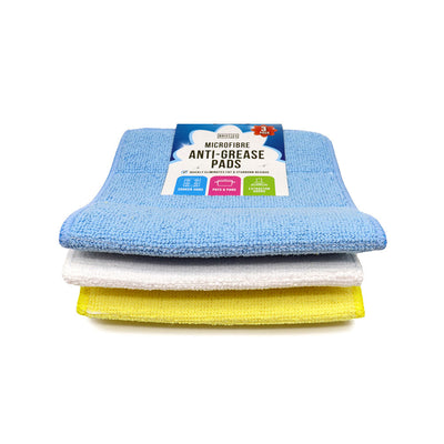 Microfibre Anti-Grease Cleaning Pads 3Pack