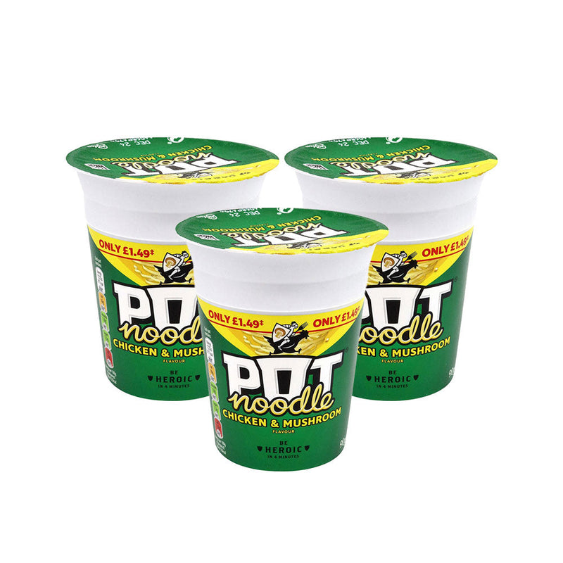 Pot Noodle Chicken & Mushroom Instant Noodles 90g x 3Pack