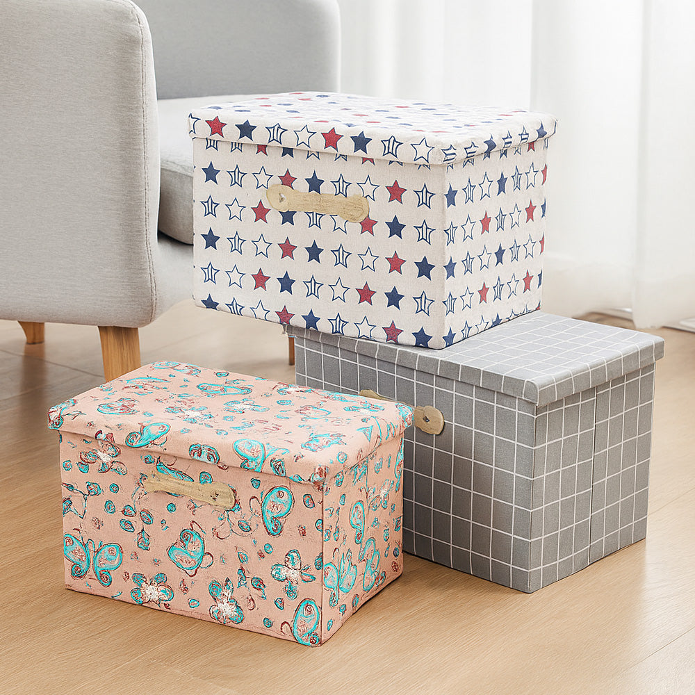 Collapsible Fabric Storage Box With Lid ¨C Foldable Storage Bin for ...