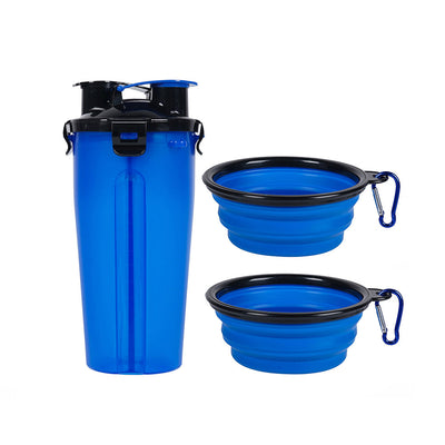 2 In 1 Pet Travel Water Bottle With Foldable Bowl