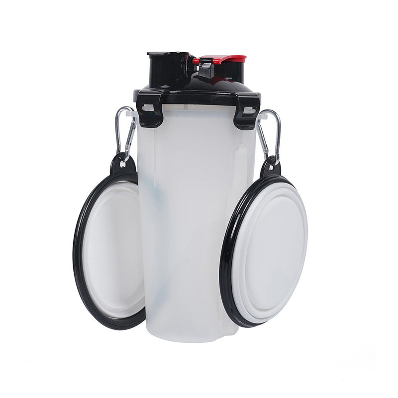 2 In 1 Pet Travel Water Bottle With Foldable Bowl