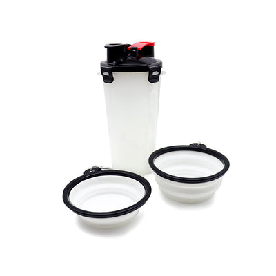 2 In 1 Pet Travel Water Bottle With Foldable Bowl