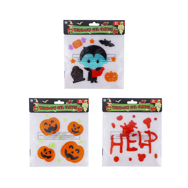Halloween Window Gel Cling Stickers 20x20cm