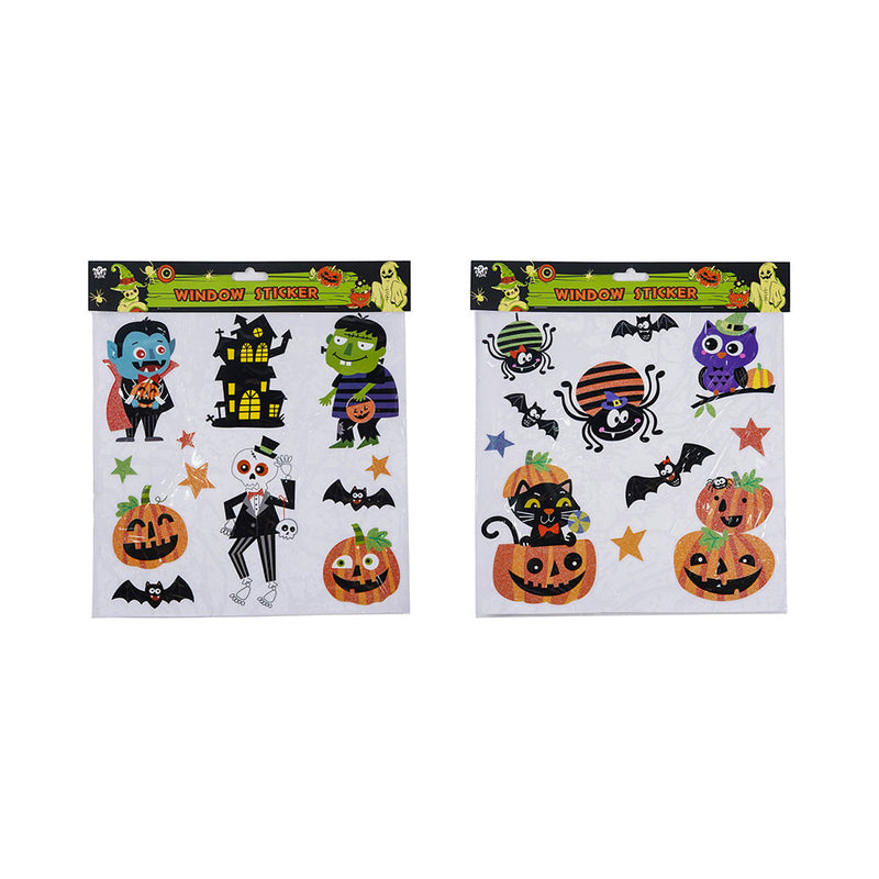 Halloween Cartoon Glitter Window Sticker