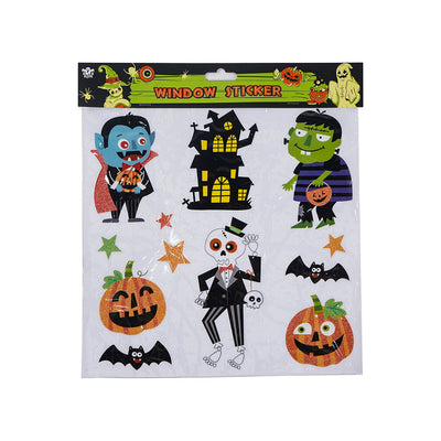Halloween Cartoon Glitter Window Sticker
