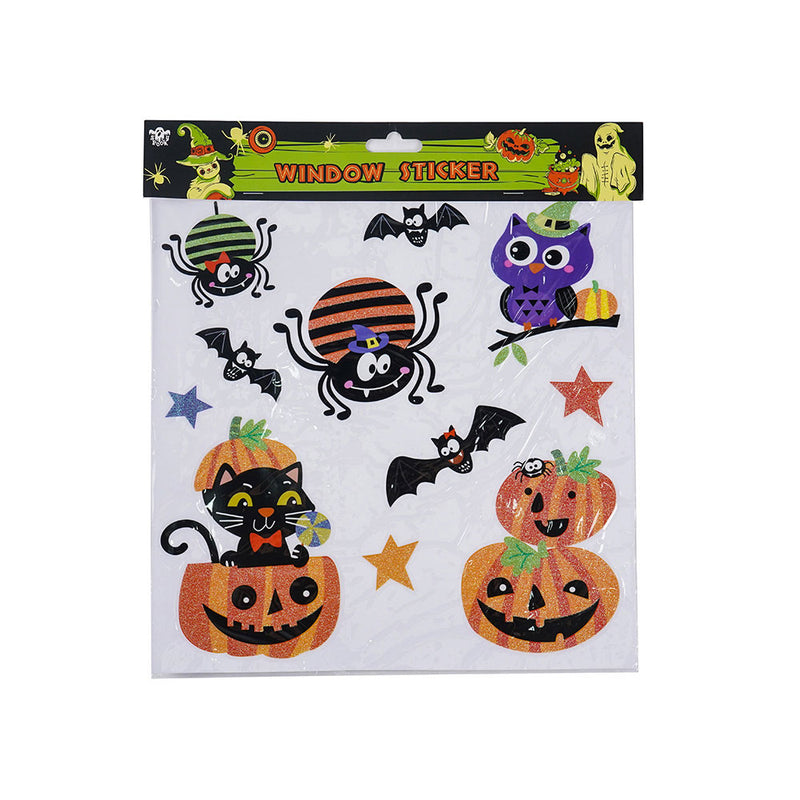 Halloween Cartoon Glitter Window Sticker