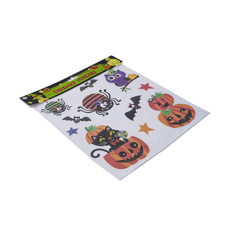 Halloween Cartoon Glitter Window Sticker